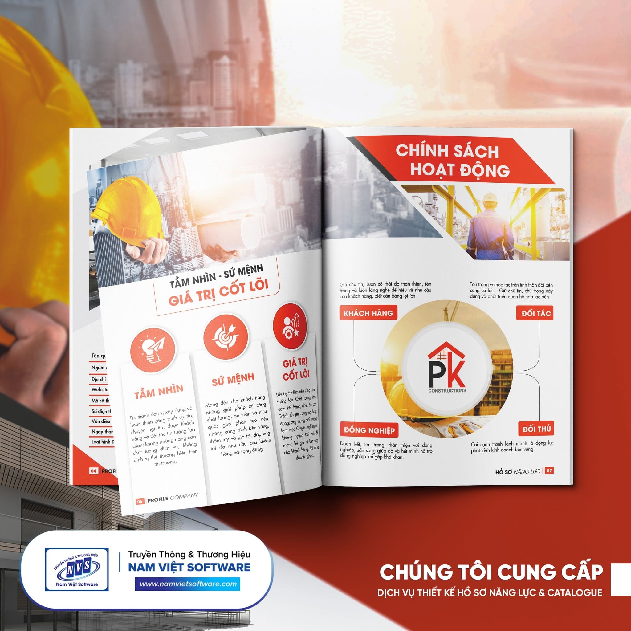 Hồ sơ năng lực xây dựng với bố cục chuyên nghiệp Hồ sơ năng lực xây dựng với bố cục chuyên nghiệp