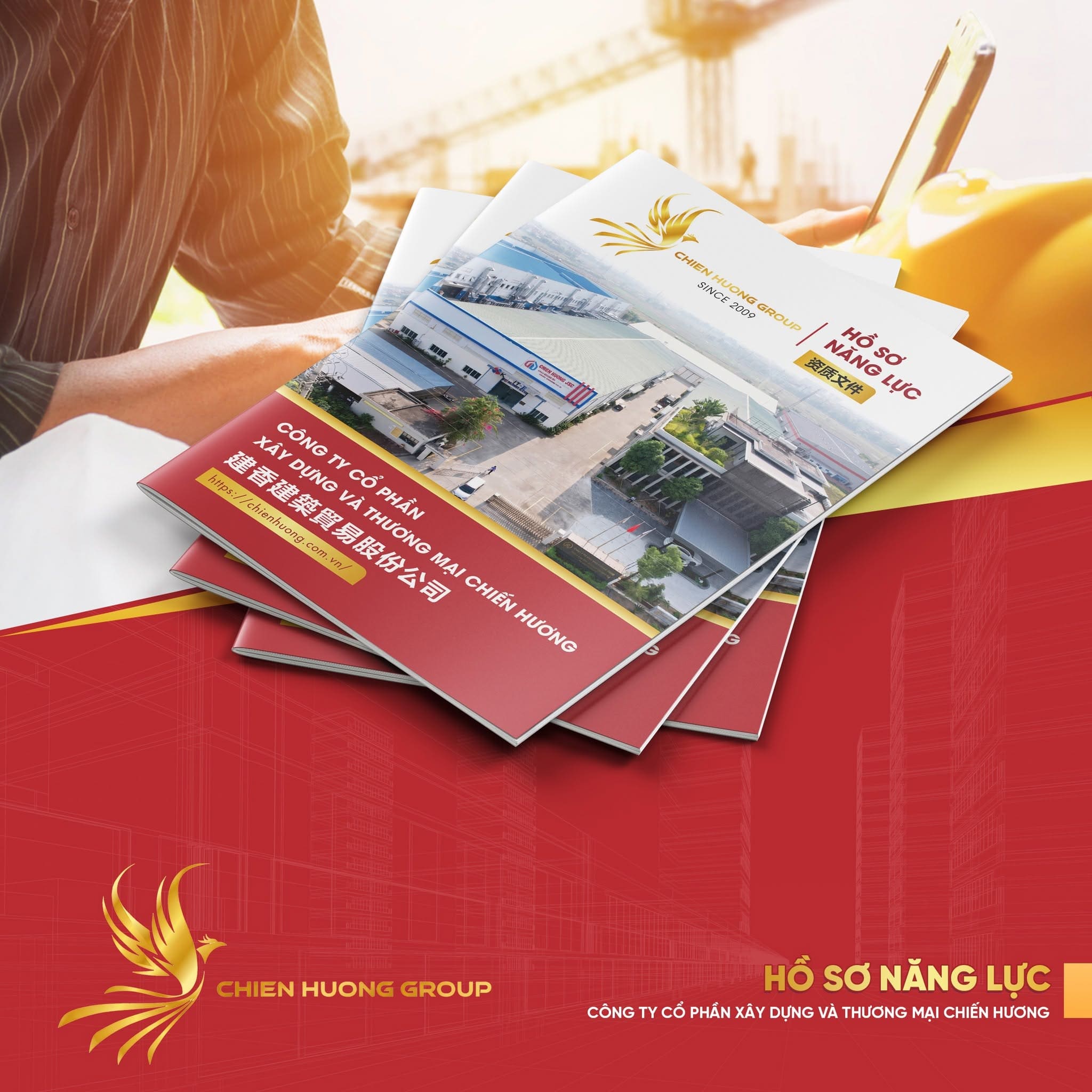 Thiết kế mẫu hồ sơ năng lực công ty xây dựng hiện đại