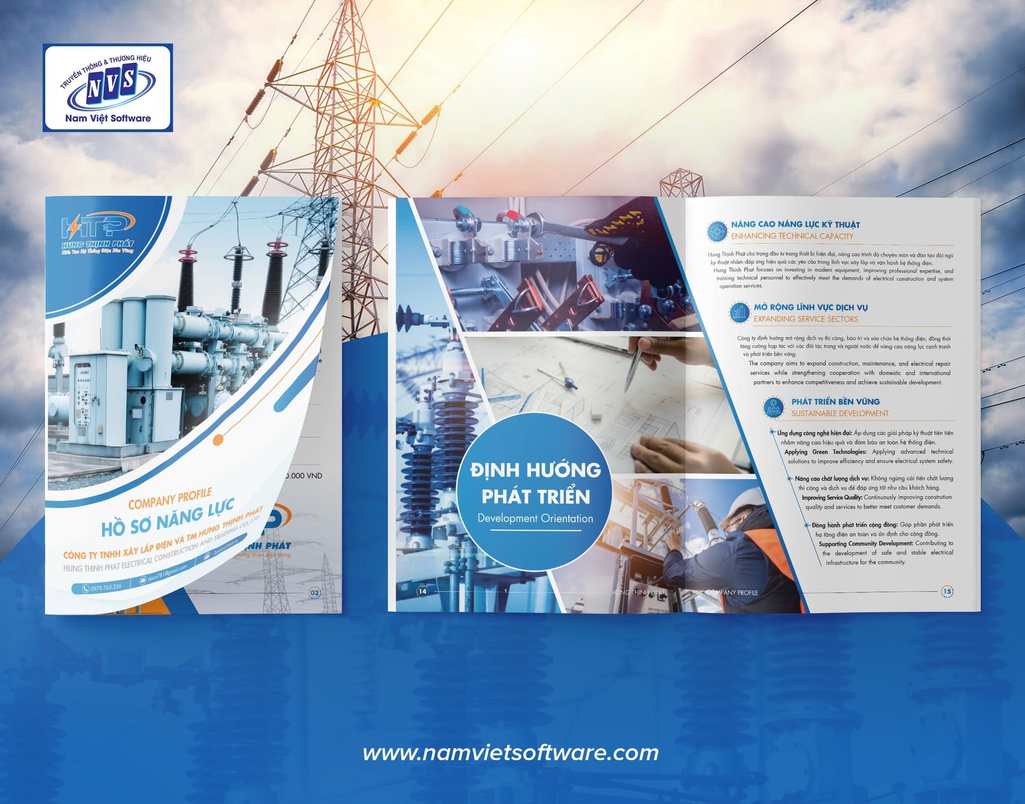 Thiết kế profile công ty cơ điện theo yêu cầu
