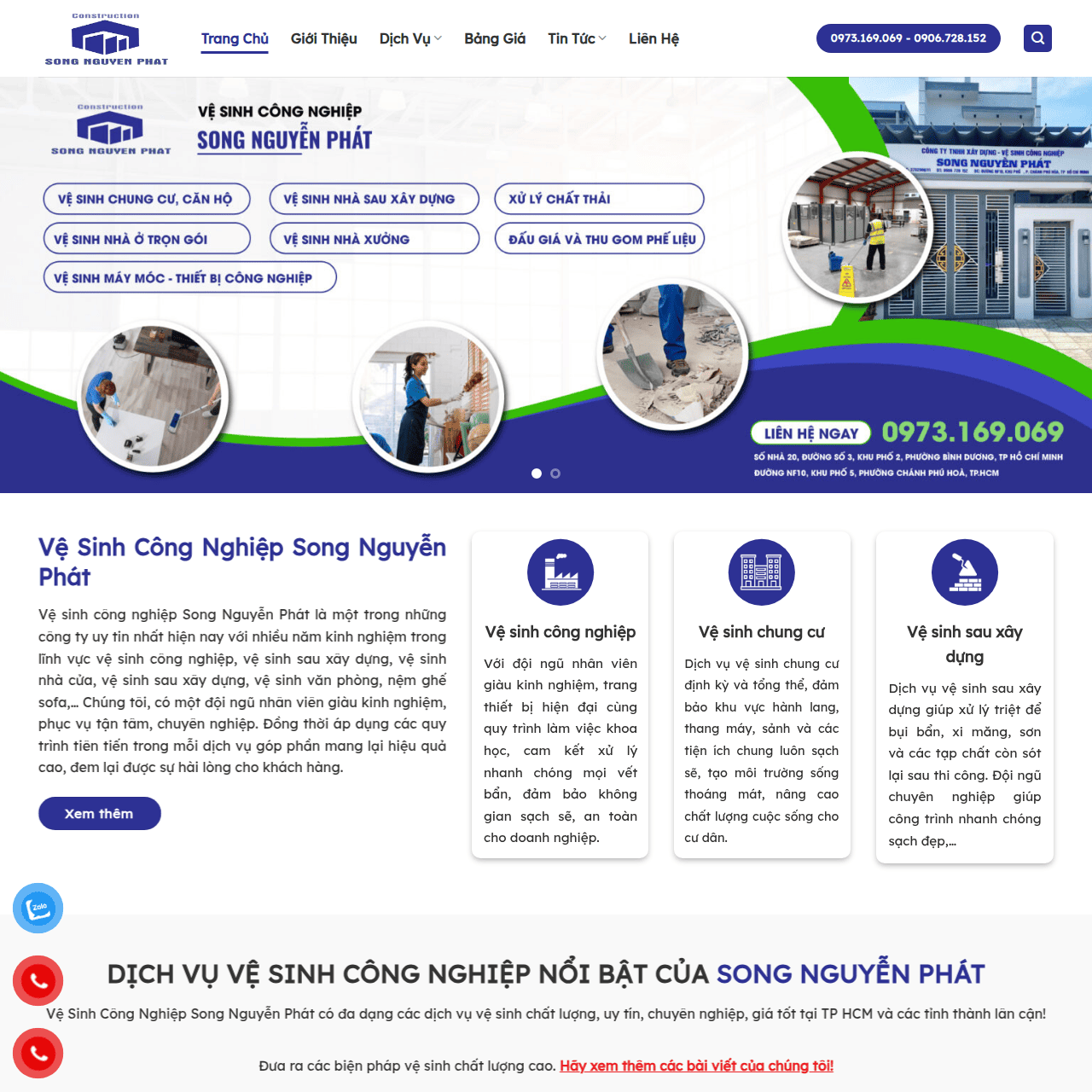 Mẫu website vệ sinh công nghiệp Mẫu website vệ sinh công nghiệp