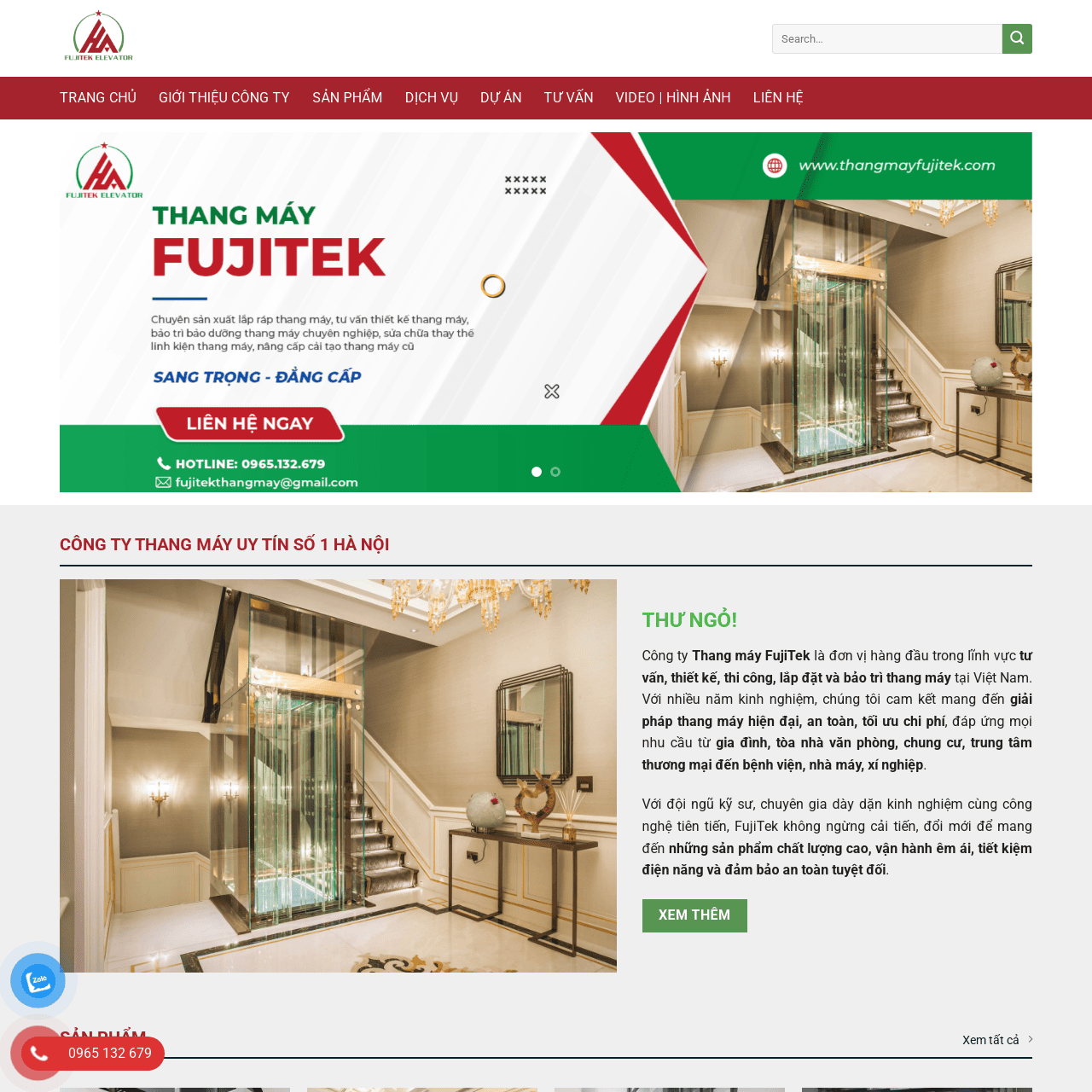 Thiết kế website công ty thang máy hiện đại Thiết kế website công ty thang máy hiện đại