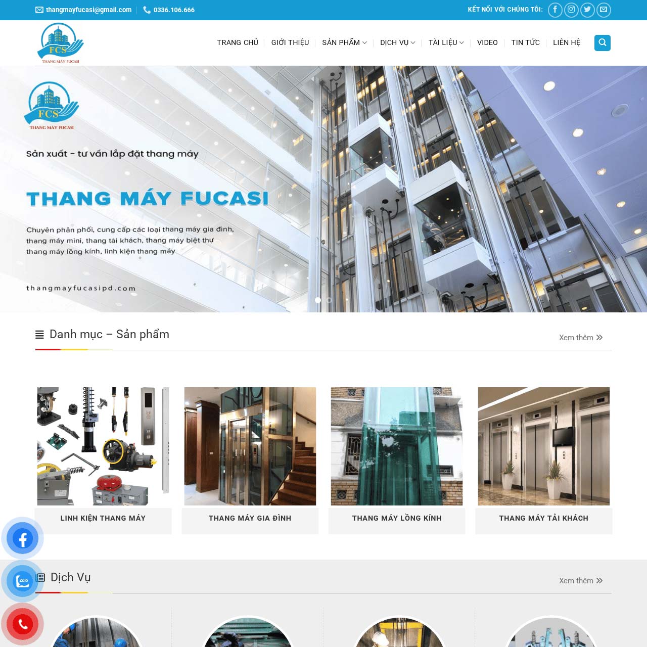 Báo giá thiết kế website thang máy Báo giá thiết kế website thang máy