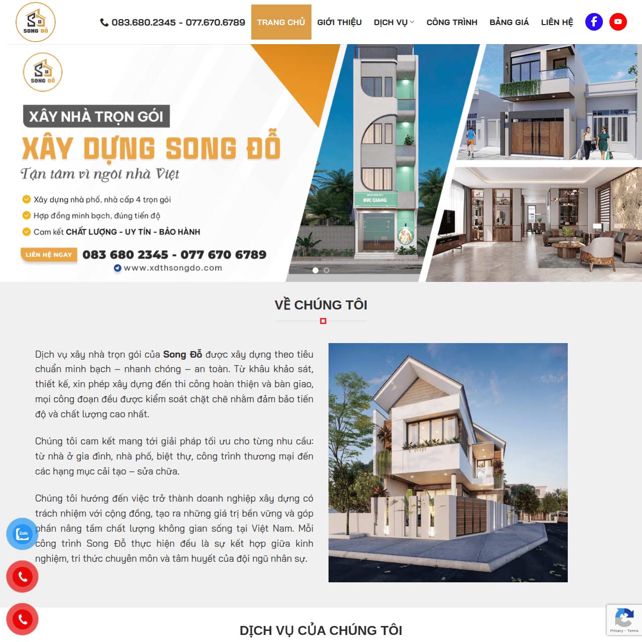 Mẫu website xây dựng Mẫu website xây dựng