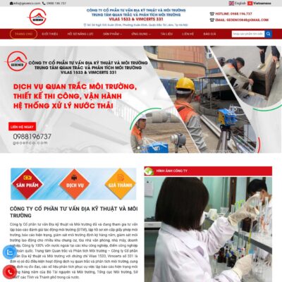 Khám phá các chức năng website công ty môi trường cần có như form liên hệ, yêu cầu báo giá, tìm kiếm, bản đồ, gọi nhanh và hỗ trợ quản trị.
