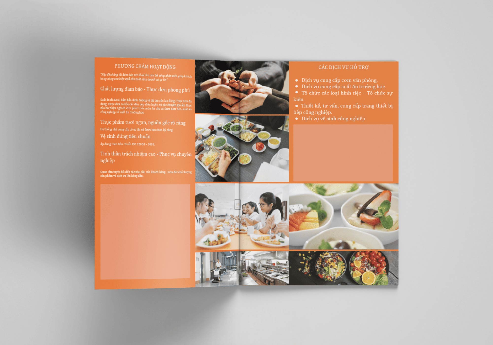 Thiết kế hồ sơ năng lực suất ăn công nghiệp, Hồ sơ năng lực công ty suất ăn công nghiệp, Profile công ty suất ăn công nghiệp, Thiết kế profile công ty suất ăn, Hồ sơ năng lực nhà cung cấp suất ăn công nghiệp