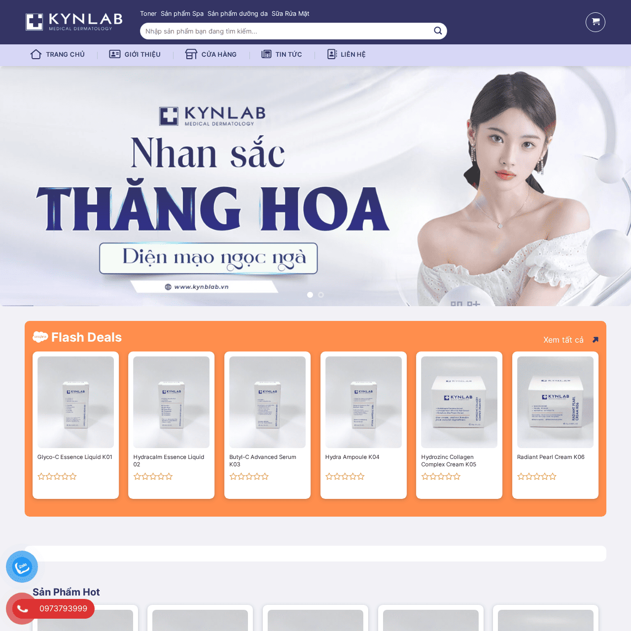 Mẫu website mỹ phẩm