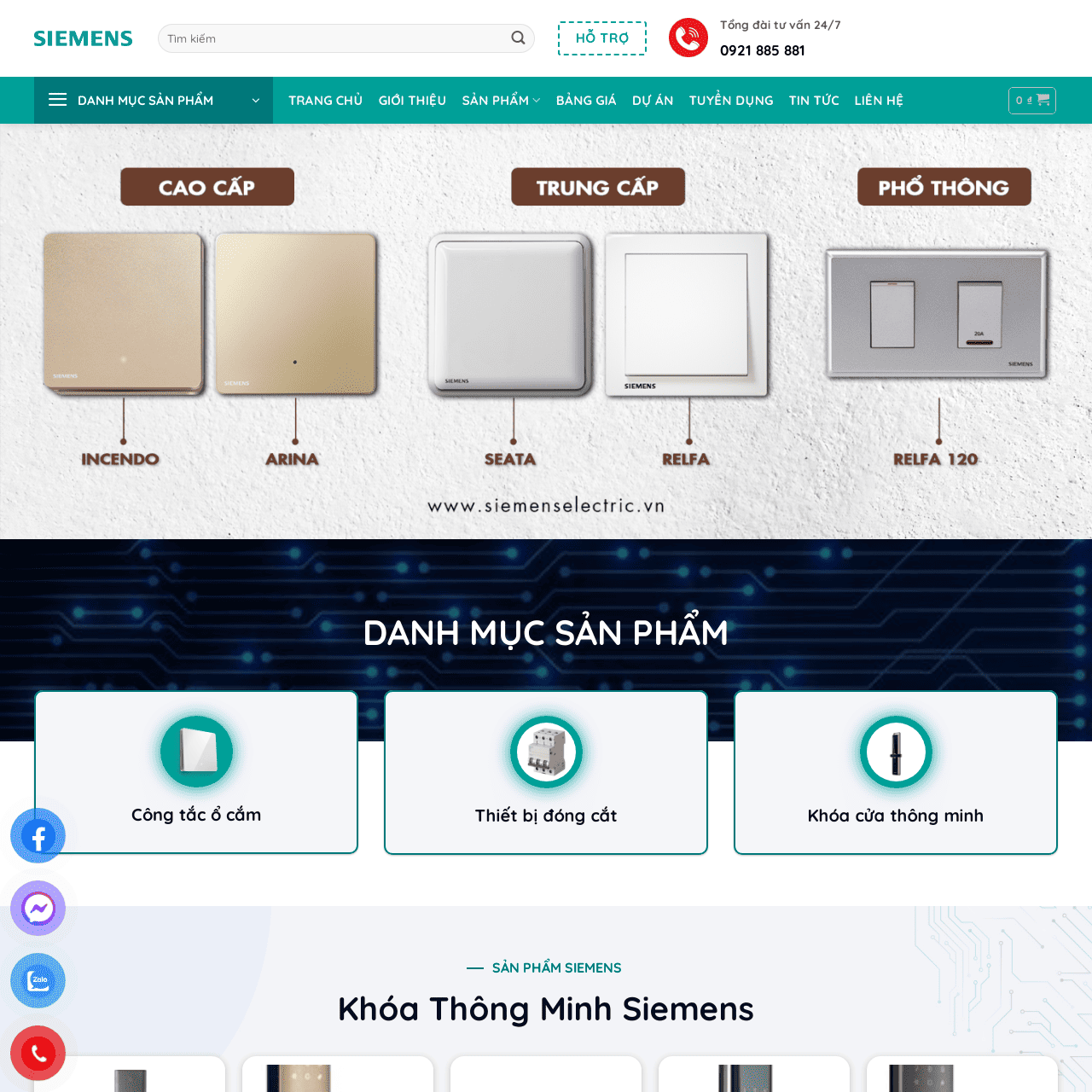 Mẫu website thiết bị điện Mẫu website thiết bị điện