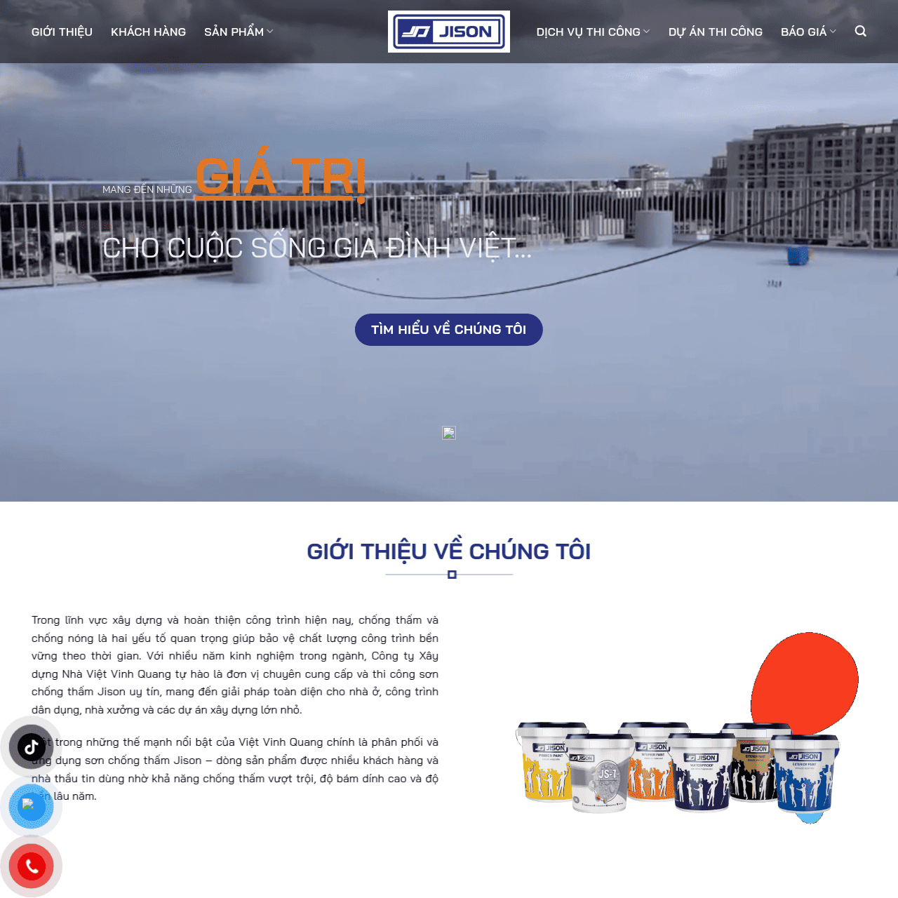 Mẫu website chống thấm Mẫu website chống thấm