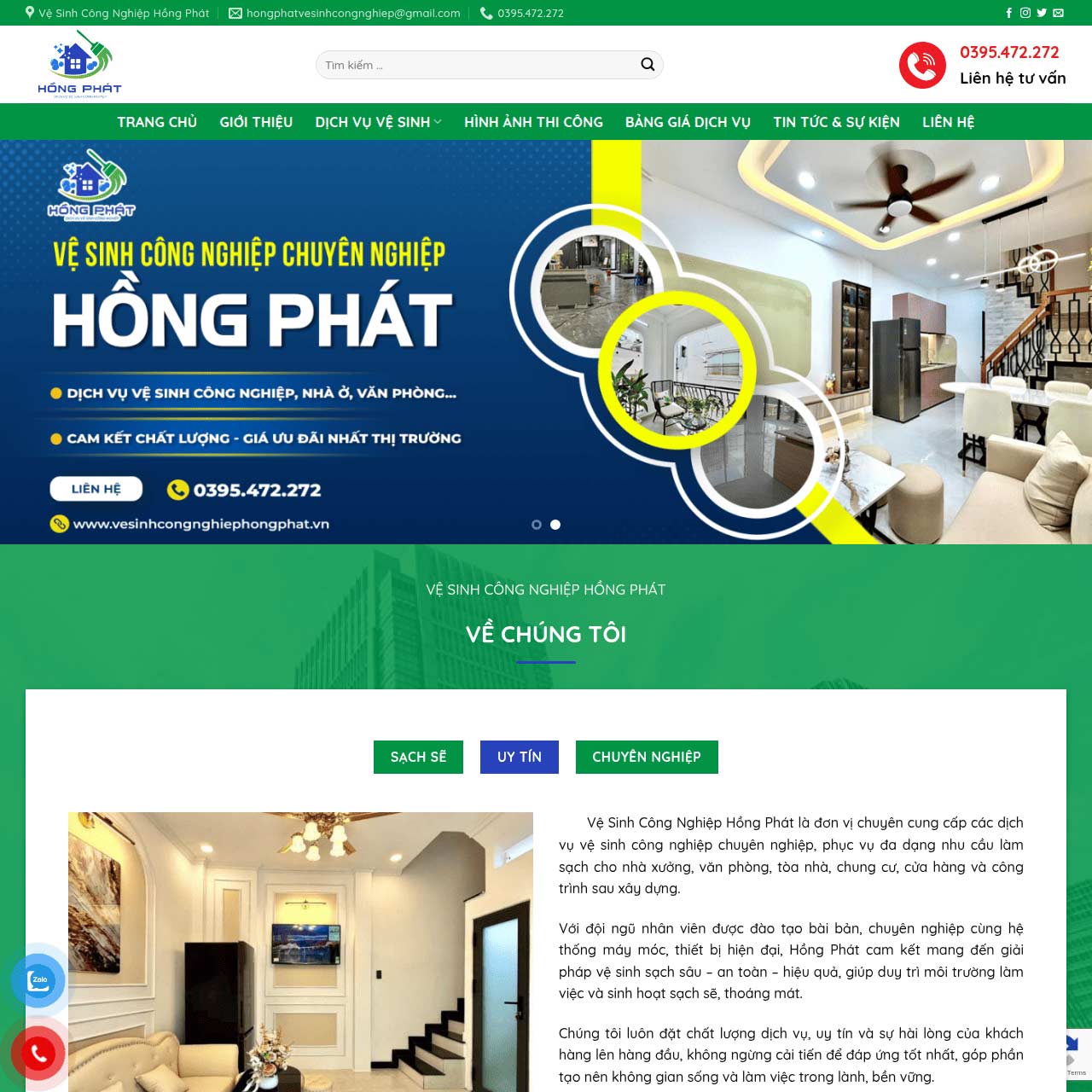 Mẫu website vệ sinh công nghiệp Mẫu website vệ sinh công nghiệp
