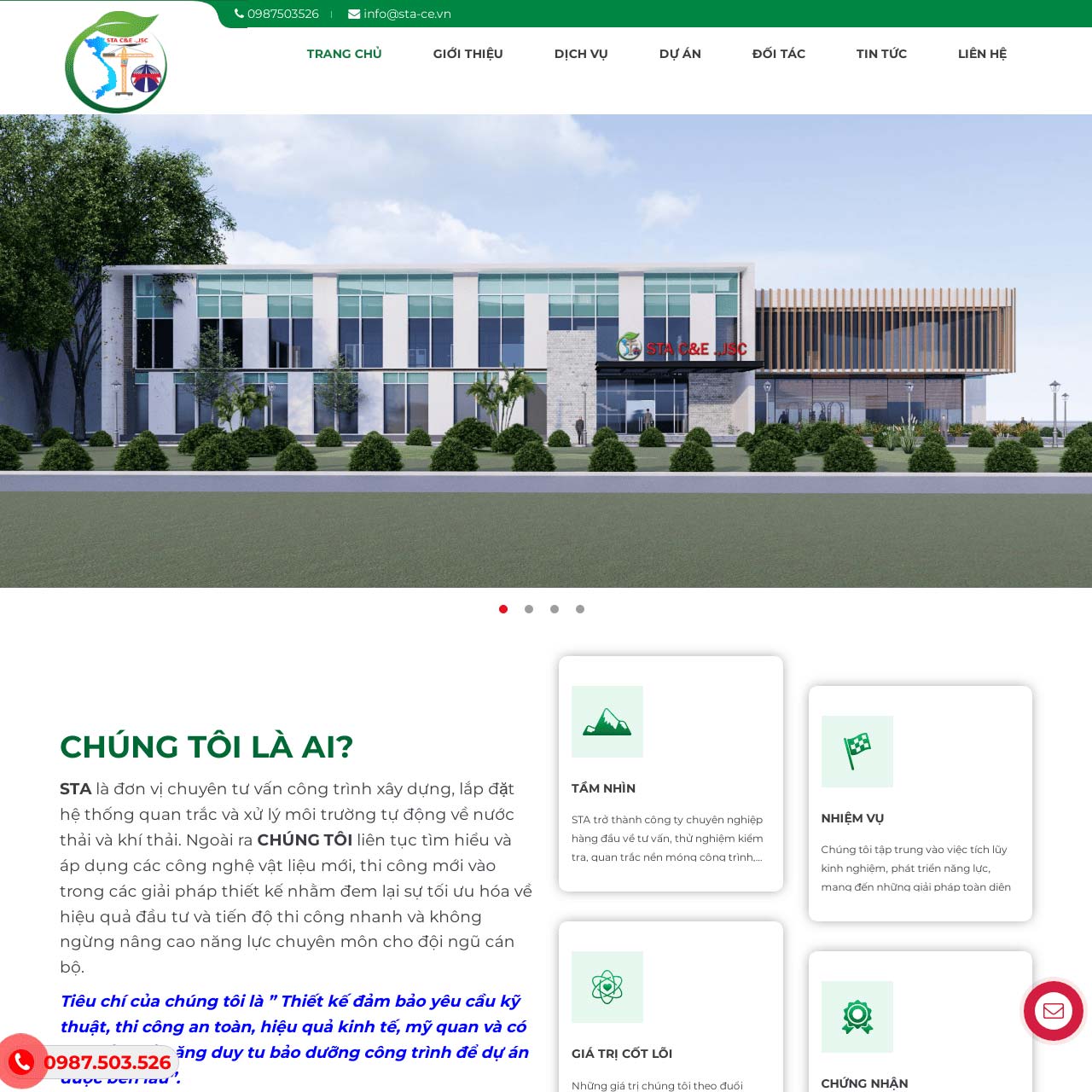 Mẫu website công ty xây dựng, Mẫu web xây dựng đẹp, Giao diện website xây dựng, Website nhà thầu xây dựng