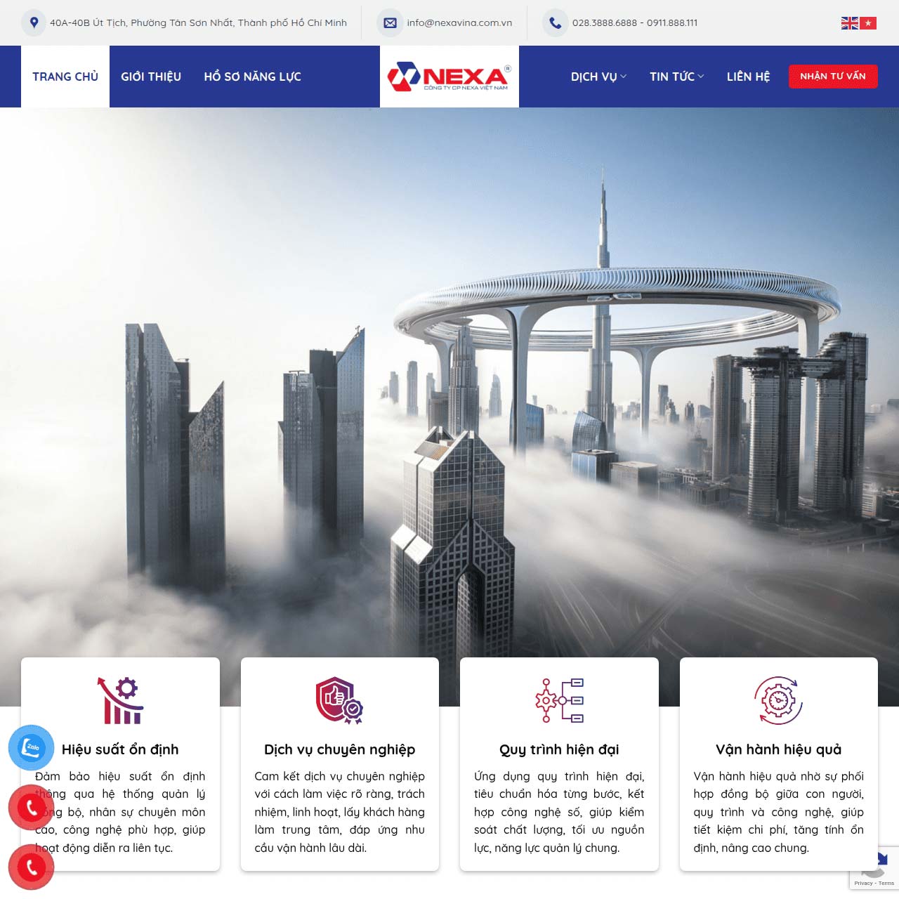 Mẫu website vận hành tòa nhà Mẫu website vận hành tòa nhà