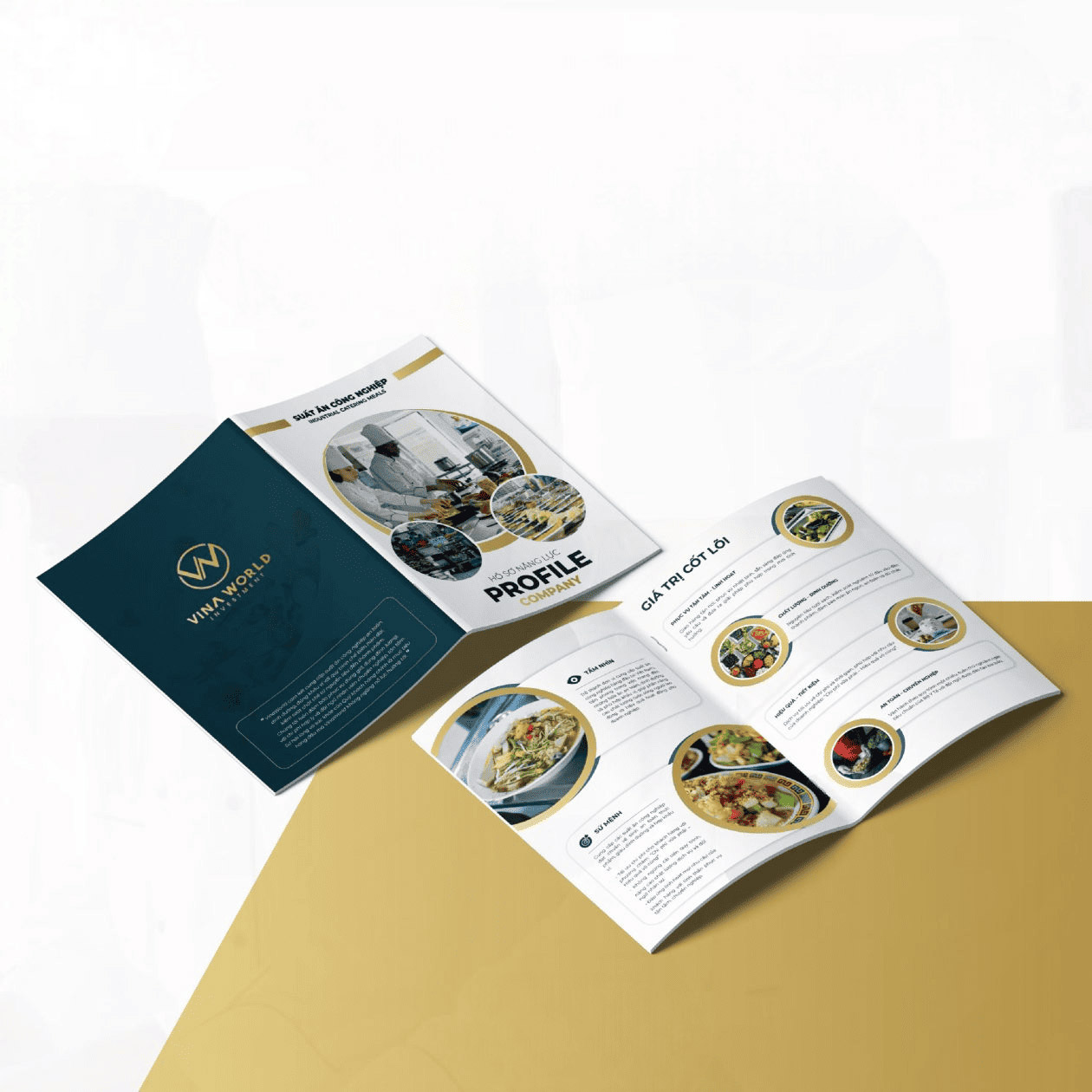 Thiết kế profile công ty suất ăn công nghiệp chuyên nghiệp