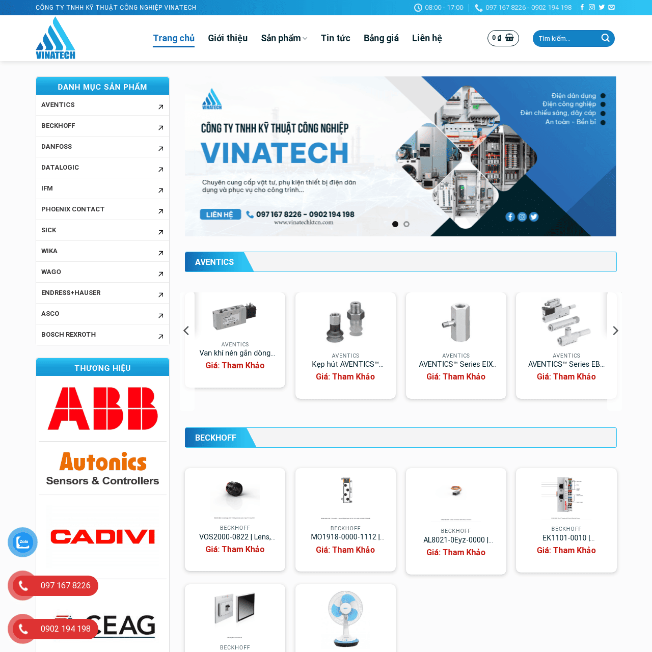 Mẫu website thiết bị điện Mẫu website thiết bị điện