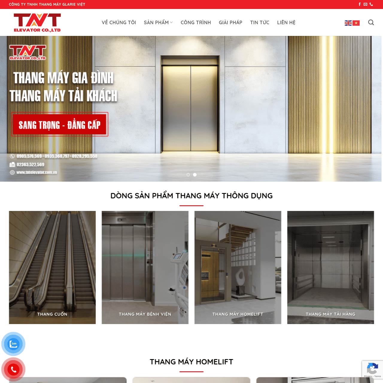 Mẫu website thang máy chuẩn chuyên nghiệp Mẫu website thang máy chuẩn chuyên nghiệp