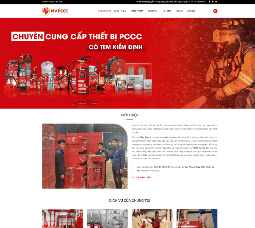 Thiết kế web PCCC hiện đại
