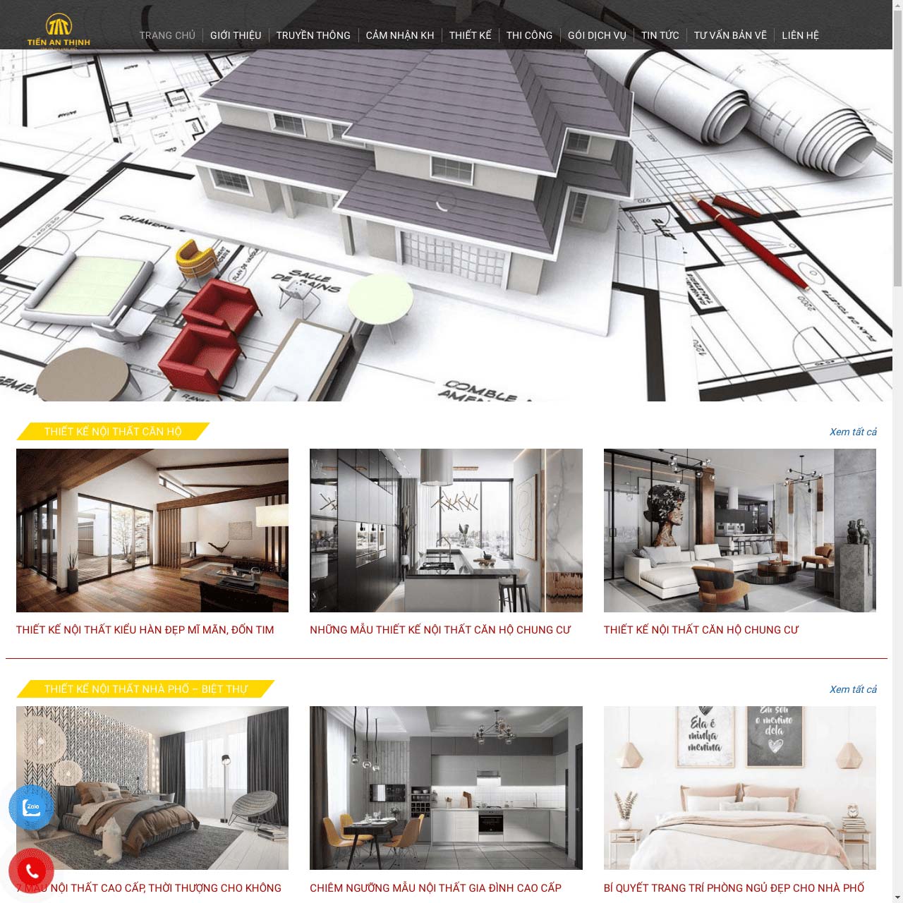 Website nhà thầu xây dựng hiện đại Website nhà thầu xây dựng hiện đại