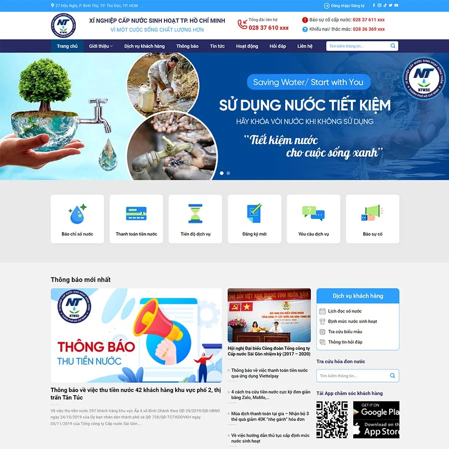 Giao diện website xử lý môi trường hiện đại Giao diện website xử lý môi trường hiện đại