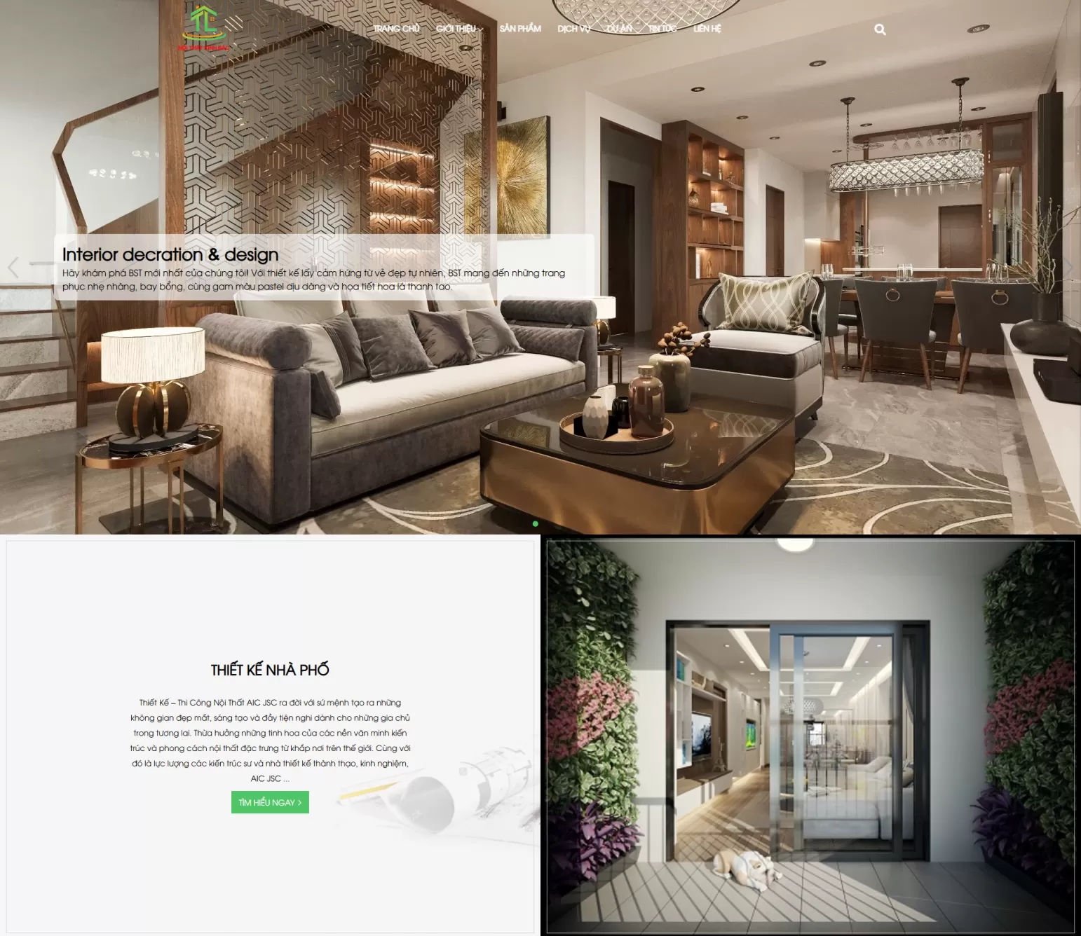 Website thi công nội thất chuyên nghiệp