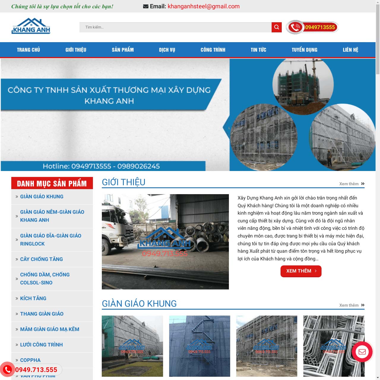 Giao diện website xây dựng chuyên nghiệp Giao diện website xây dựng chuyên nghiệp