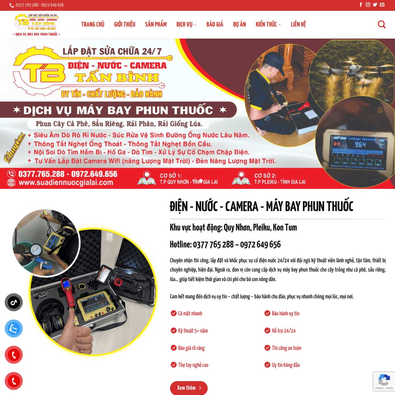 Mẫu website điện - nước -camera