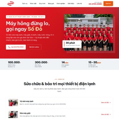 Chi phí thiết kế website điện lạnh trọn gói theo mẫu từ 4tr, tùy thuộc vào quy mô và tính năng của từng đơn vị cung cấp, Liên hệ: 0911054343