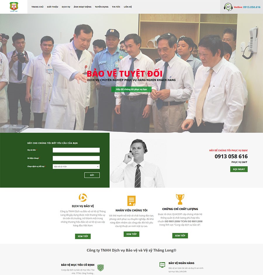 Mẫu website dịch vụ bảo vệ, Mẫu web công ty bảo vệ đẹp, Giao diện website công ty bảo vệ, Website công ty bảo vệ đẹp 