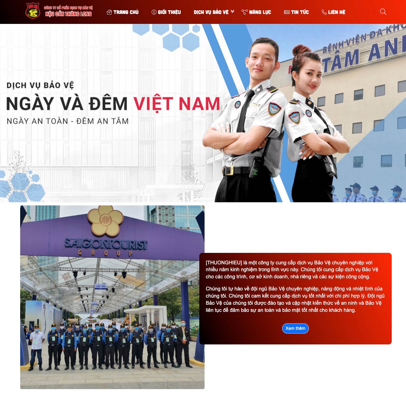 Thiết kế web công ty bảo vệ uy tín Thiết kế web công ty bảo vệ uy tín