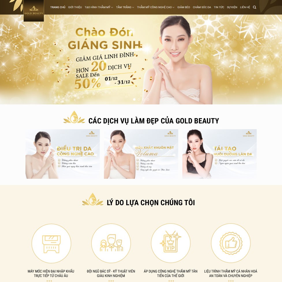 Thiết kế web spa giao diện đẹp Thiết kế web spa giao diện đẹp