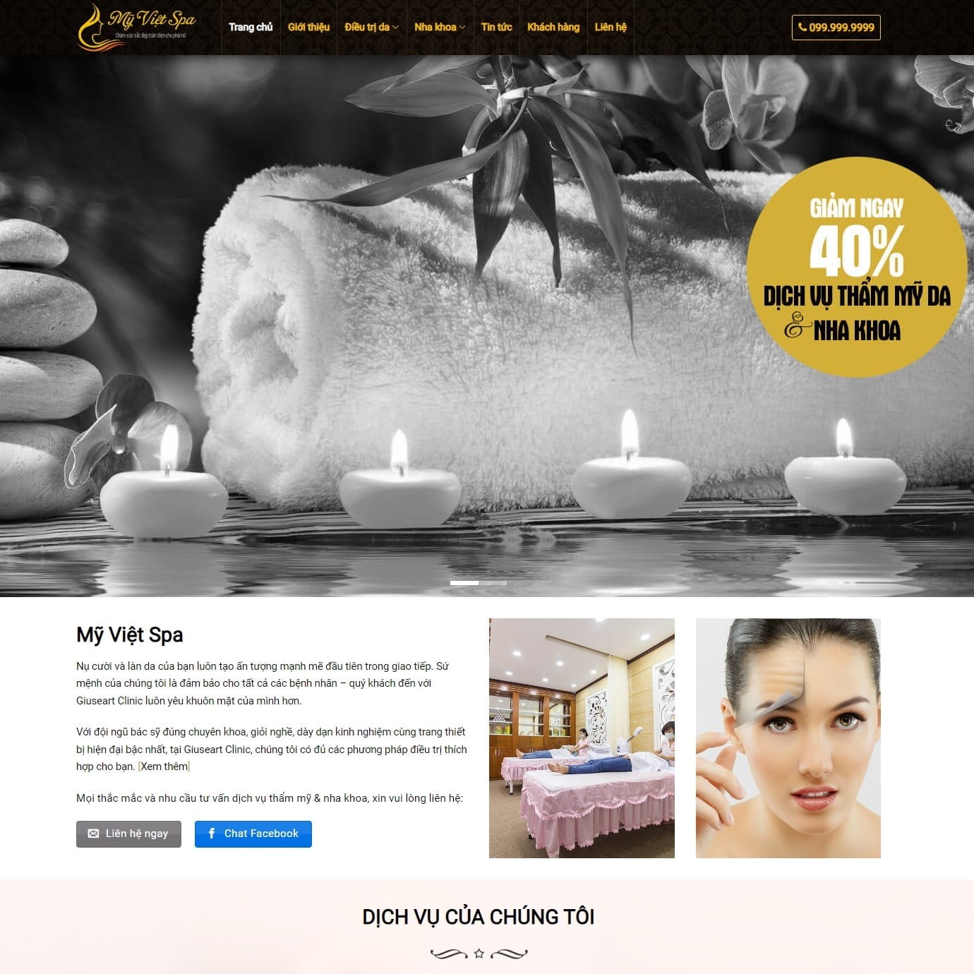 Dịch vụ thiết kế website spa chuyên nghiệp Dịch vụ thiết kế website spa chuyên nghiệp
