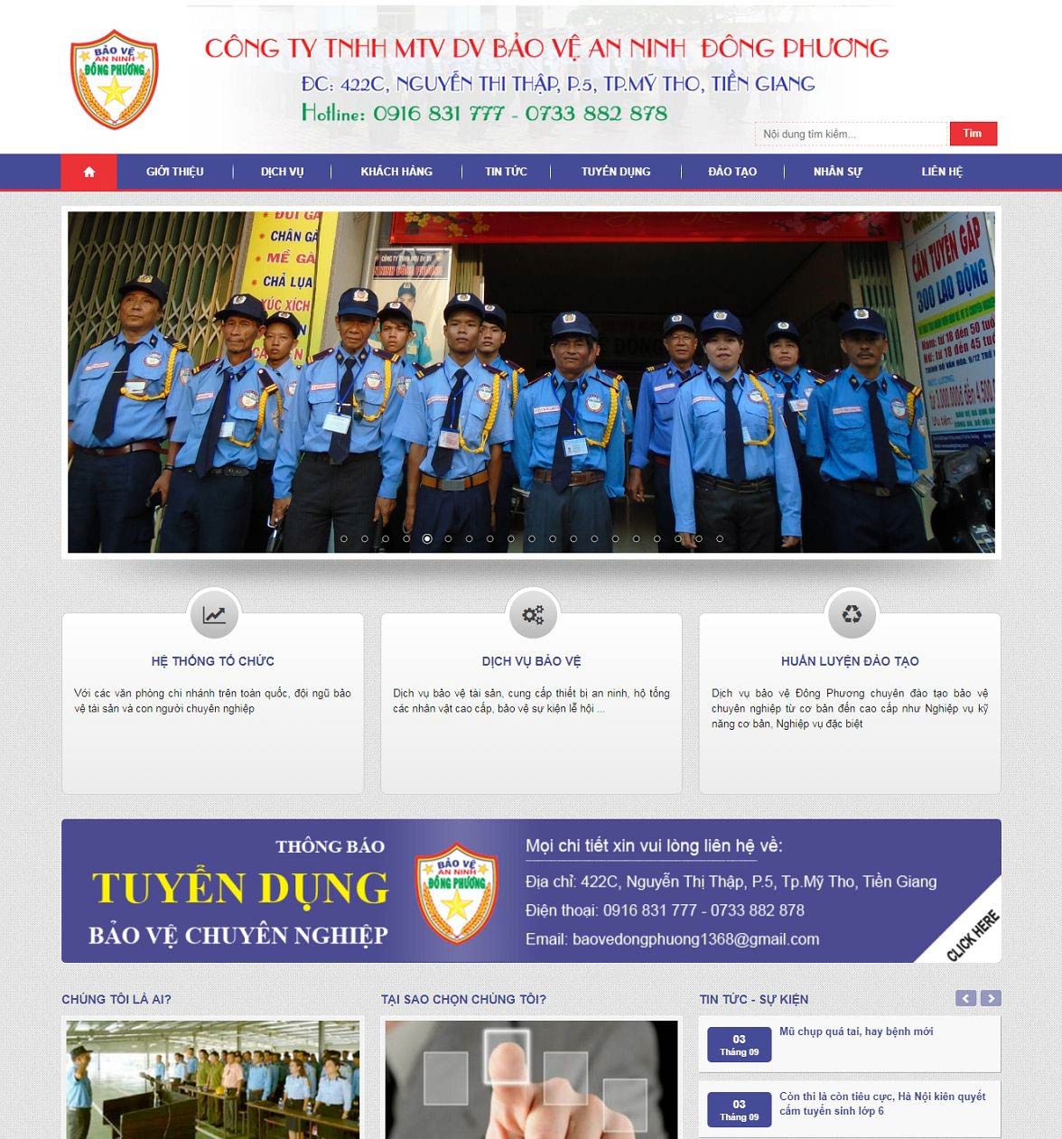 Thiết kế web công ty bảo vệ theo yêu cầu Thiết kế web công ty bảo vệ theo yêu cầu