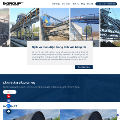 Bàn giao website cho Công ty cung cấp băng tải châu âu