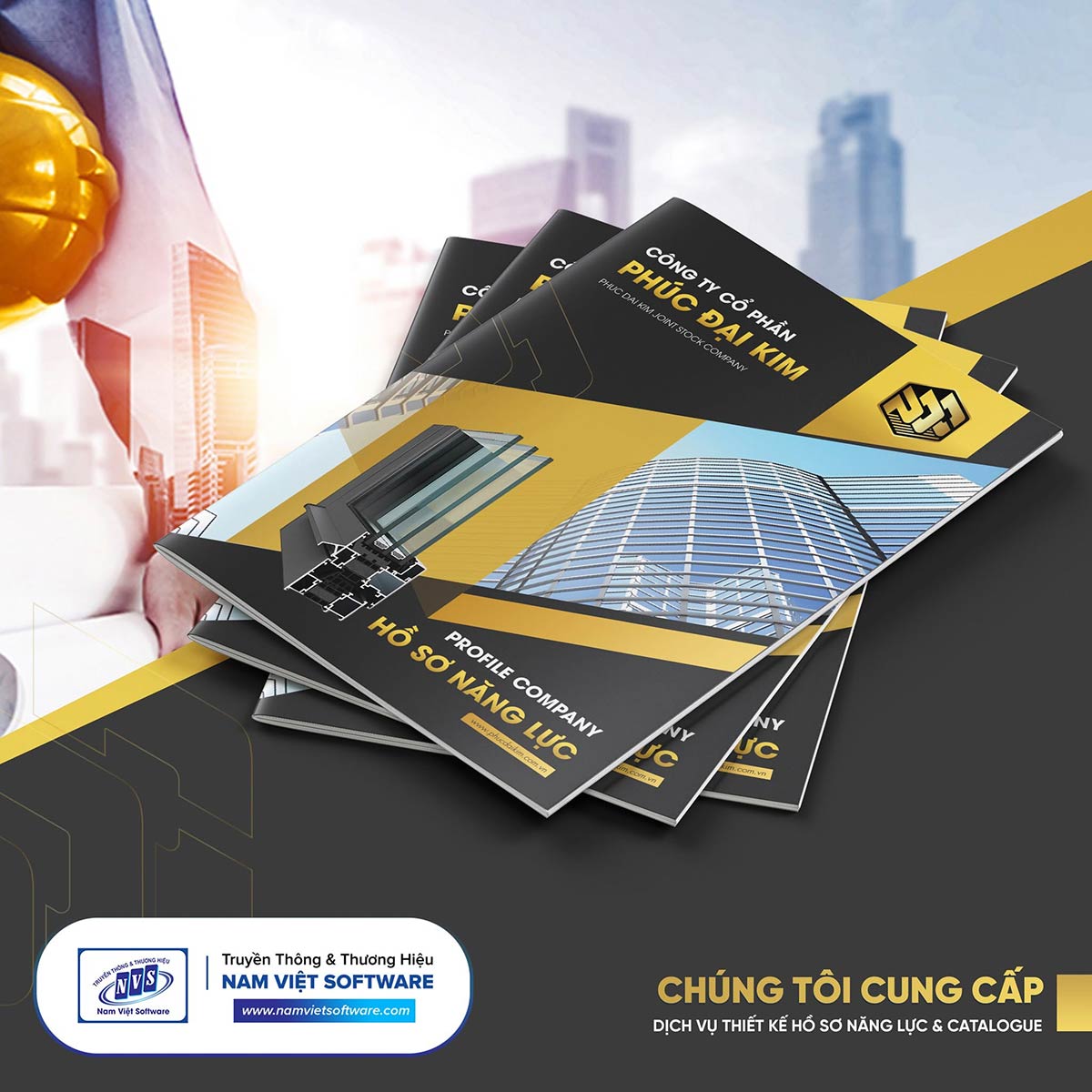 Thiết kế catalogue nhôm kính theo yêu cầu