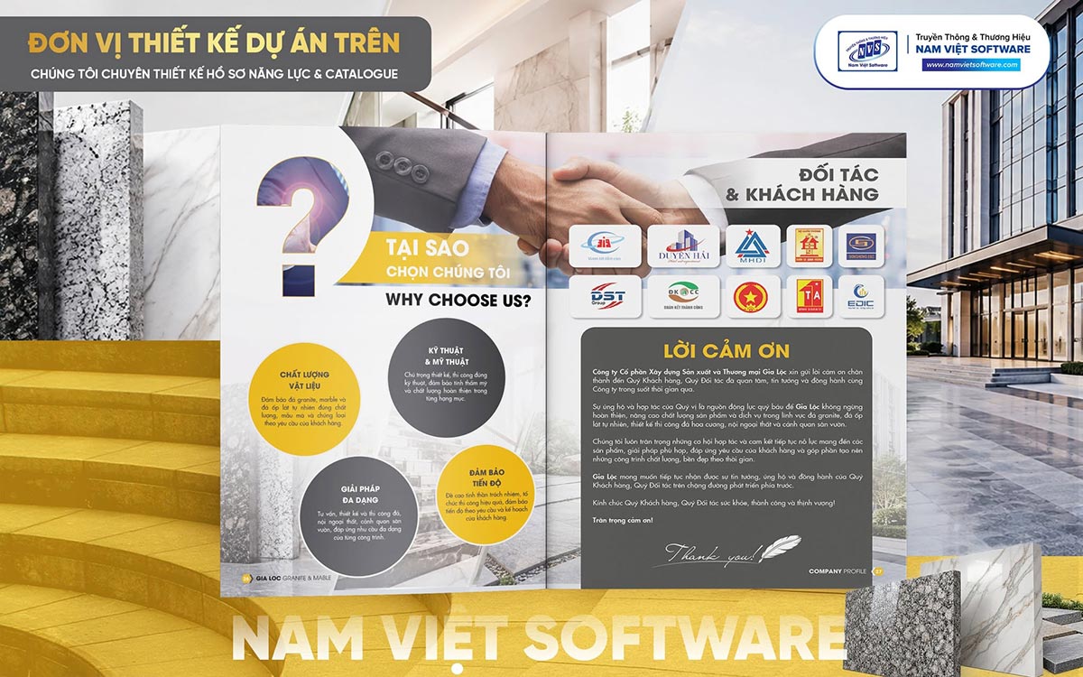 Quy trình thiết kế catalogue đá hoa cương chuyên nghiệp Quy trình thiết kế catalogue đá hoa cương chuyên nghiệp