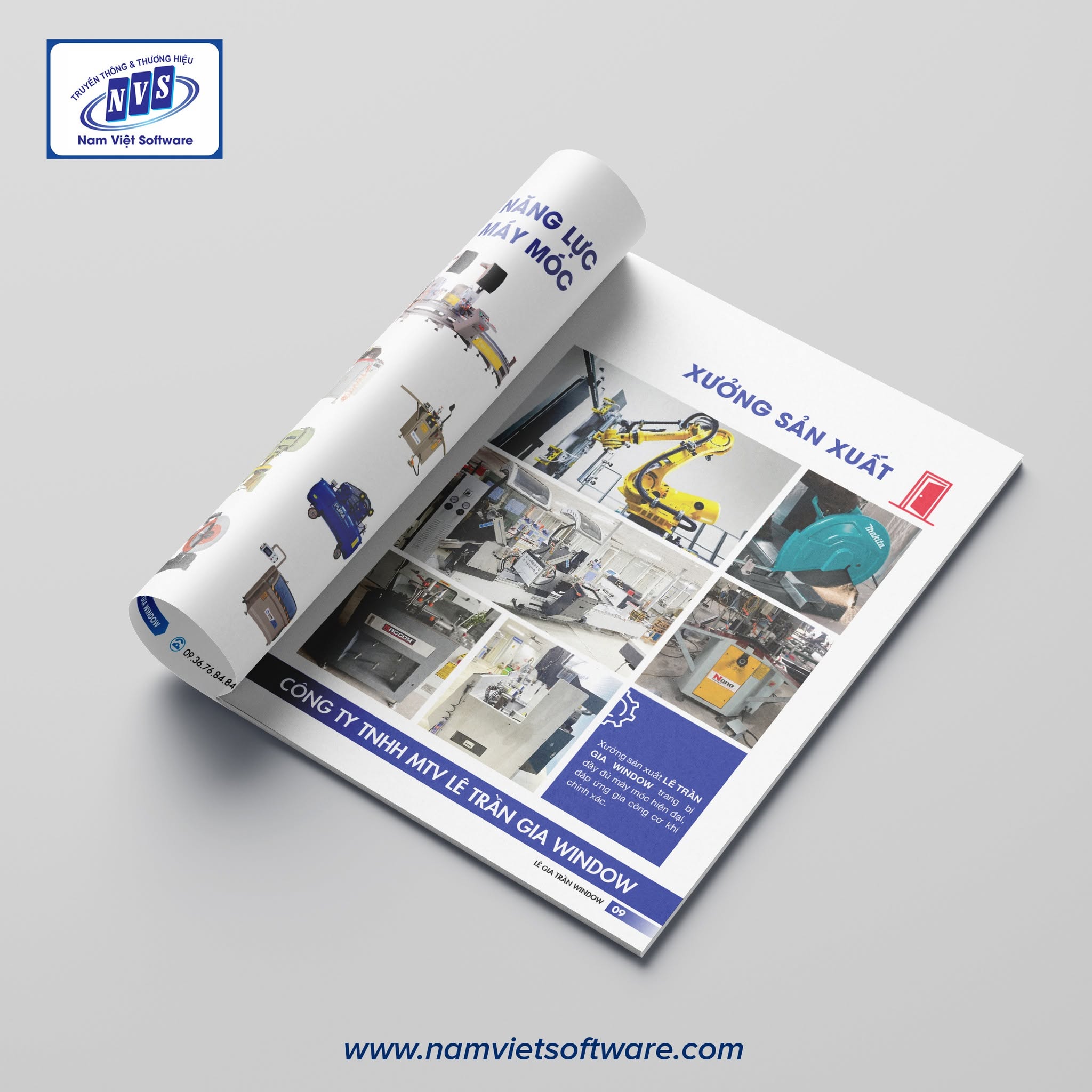Thiết kế catalogue cửa nhôm kính với bố cục hiện đại