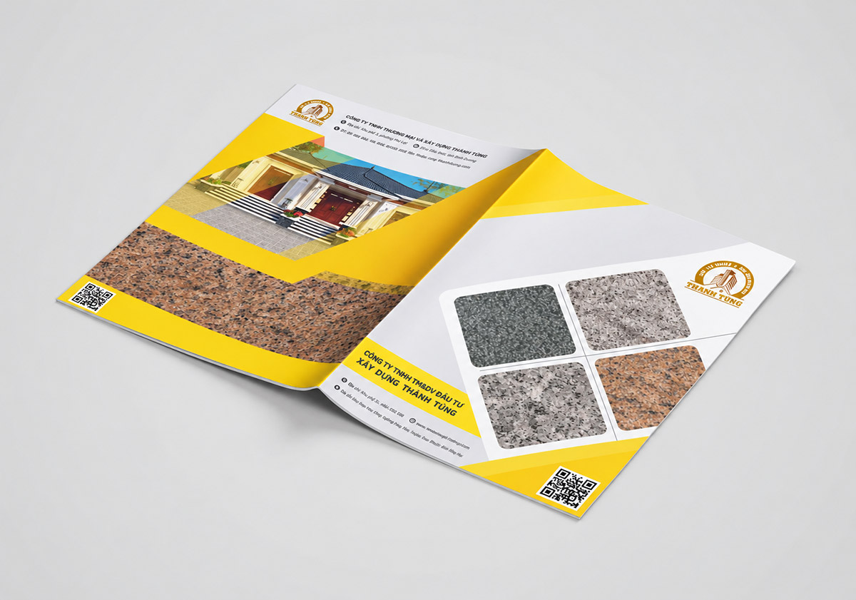 1. Thiết kế catalogue sản phẩm đá với bố cục hiện đại