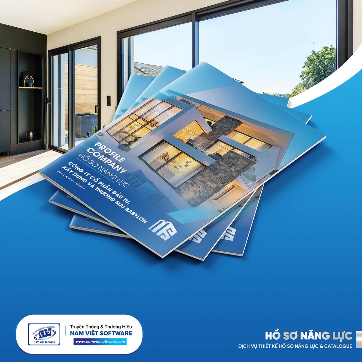 Thiết kế catalogue nhôm kính đẹp, hiện đại